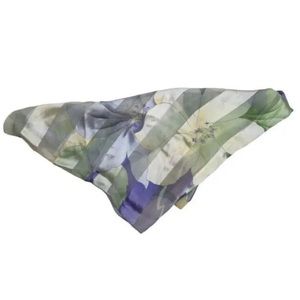 VINTAGE Hiroko Kapp Silk Scarf Spring Floral Delicate Japan Made